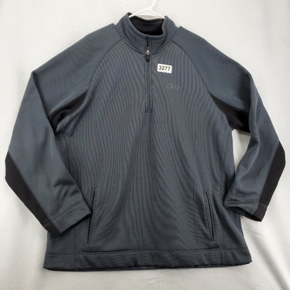 RBX Sweatshirt Men's Long Sleeve Quarter Zipper High Neck Pullover Gray 2XL - Picture 12 of 12